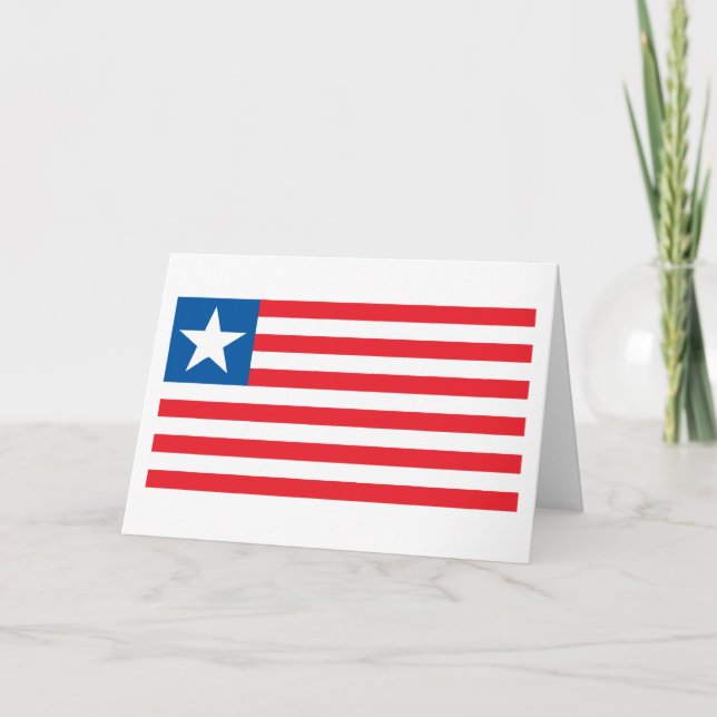 Liberia Flagga Greeting Card Kort (Framsida)