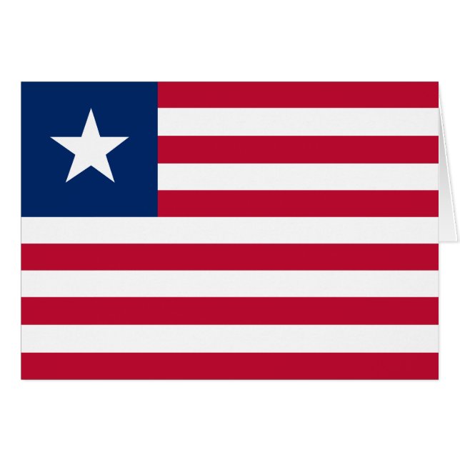 Liberia Flagga Hälsningskort (Framsidan Horizontal)
