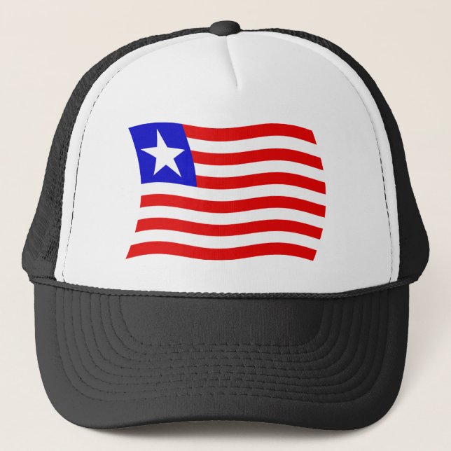 Liberia Flagga Hat Keps (Framsida)