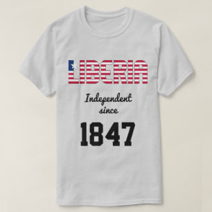 Liberia Flagga Independence Firande T Shirt