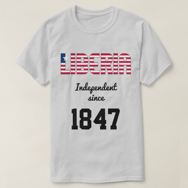 Liberia Flagga Independence Firande T Shirt (Design framsida)