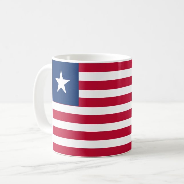 Liberia Flagga Kaffemugg (Framsida vänster)