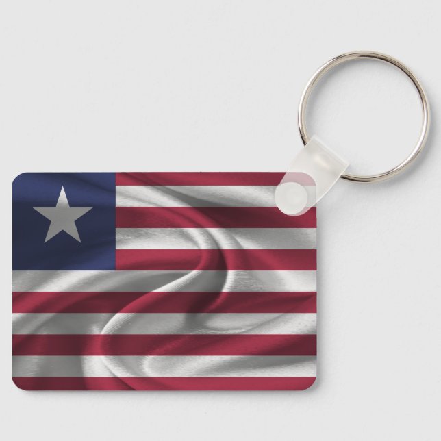 Liberia Flagga Keychain Nyckelring (Framsida)