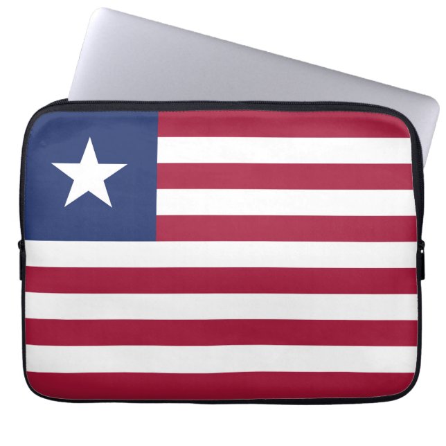 Liberia flagga laptop fodral (Framsidan)