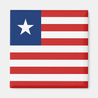 Liberia Flagga Magnet