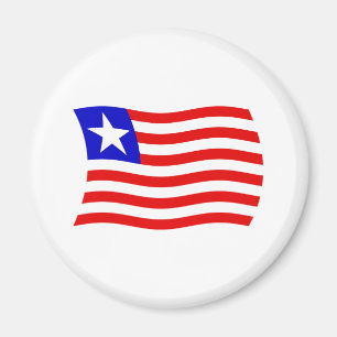 Liberia Flagga Magnet
