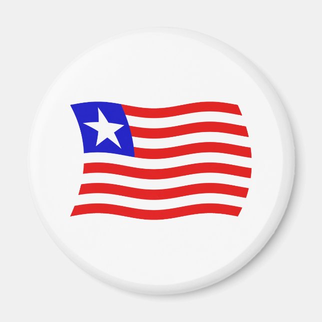 Liberia Flagga Magnet (Framsidan)