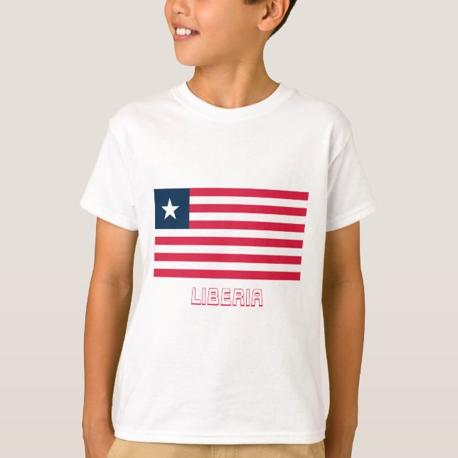 Liberia flagga med namn tröja (Framsida)