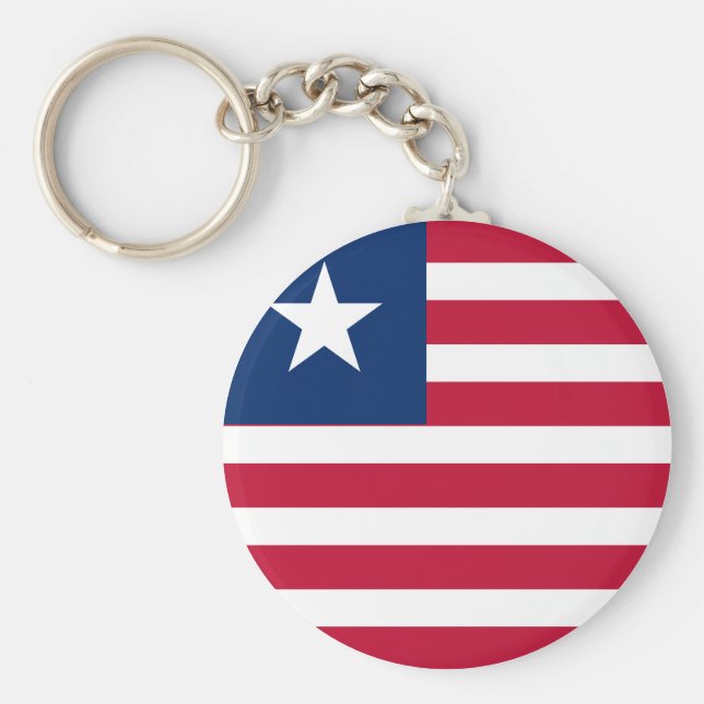 Liberia Flagga Nyckelring (Framsidan)