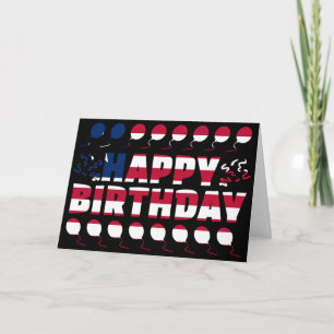 Liberia Flagga Patriotic Birthday Kort