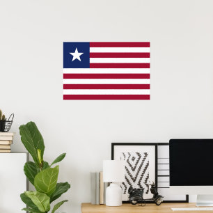 Liberia flagga poster