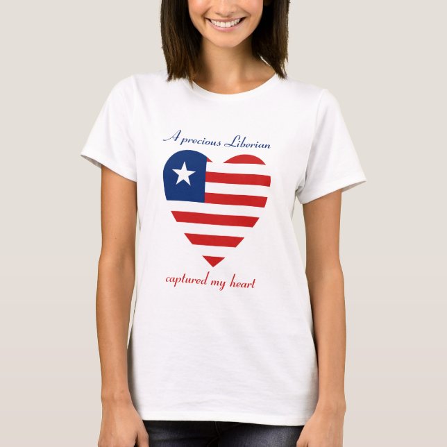Liberia Flagga Söt T-Shirt (Framsida)