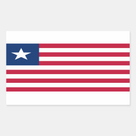Liberia Flagga Sticker Rektangulärt Klistermärke