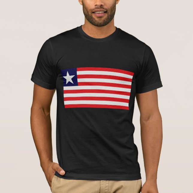Liberia flagga t-shirt (Framsida)