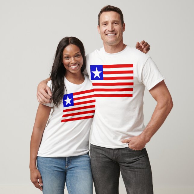 Liberia Flagga Tee Shirt (Unisex)