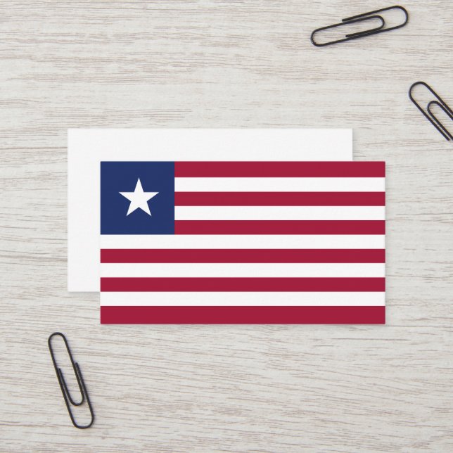 Liberia flagga visitkort (Fram/Back In Situ)