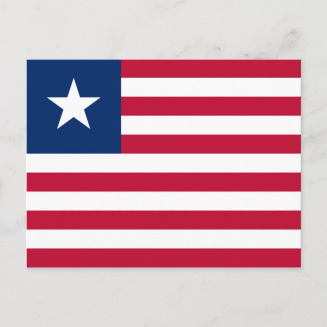 Liberia Flagga vykort (Framsida)