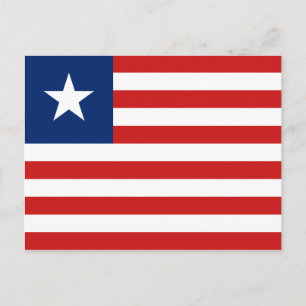 Liberia Flagga vykort