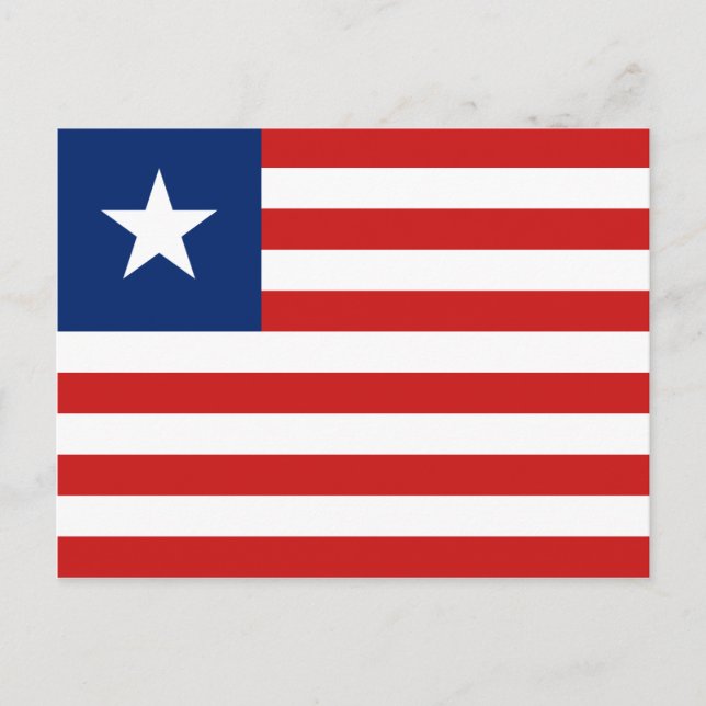 Liberia Flagga vykort (Framsida)