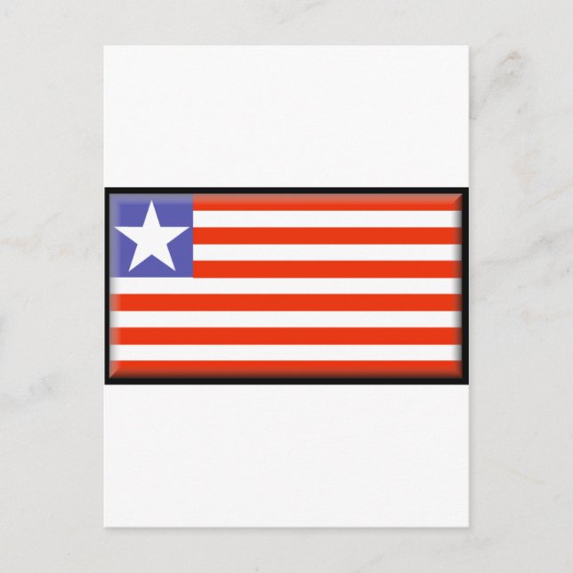 Liberia Flagga Vykort (Framsida)