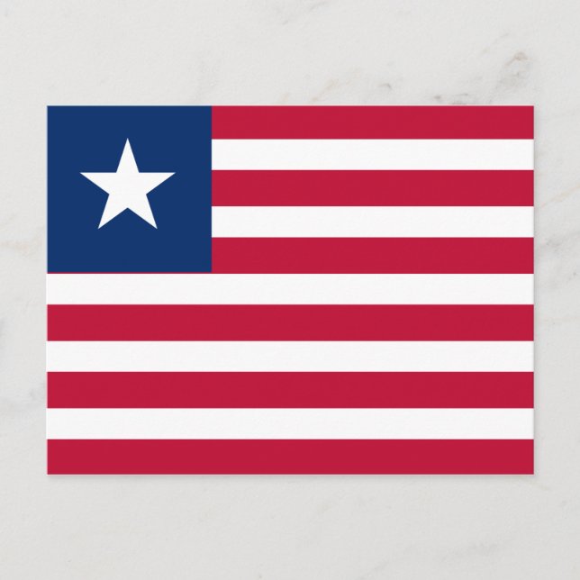Liberia Flagga vykort (Framsida)