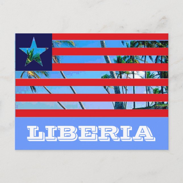 Liberia flagga vykort (Framsida)