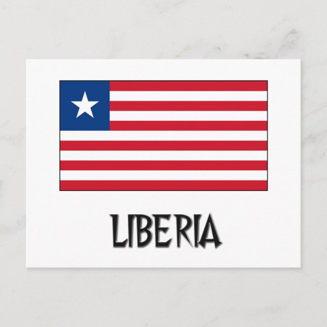 Liberia Flagga Vykort (Framsida)