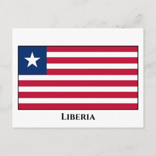 Liberia Flagga Vykort