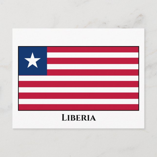 Liberia Flagga Vykort (Framsida)
