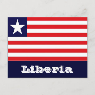 Liberia flagga vykort