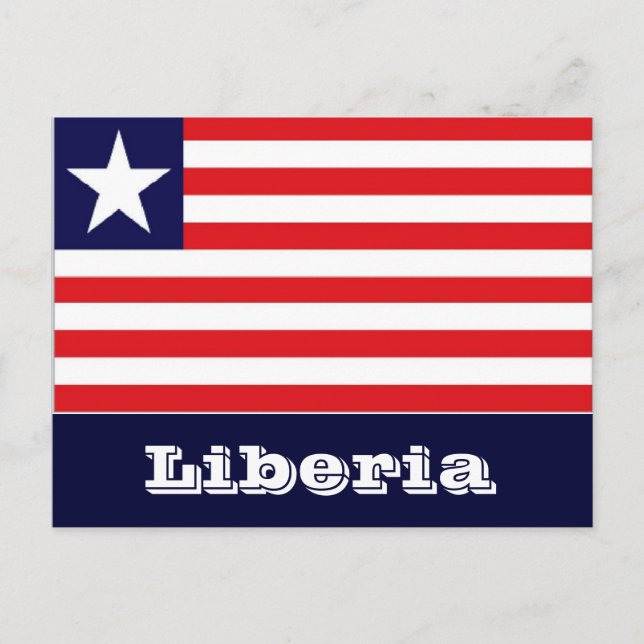 Liberia flagga vykort (Framsida)