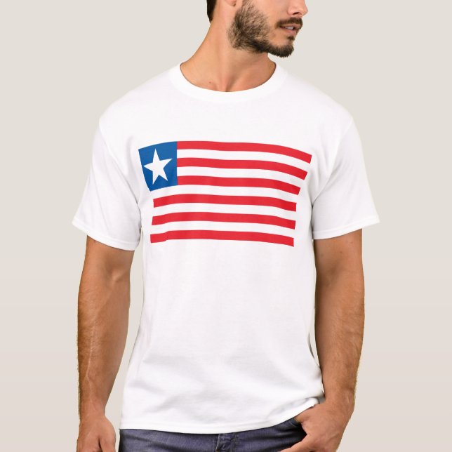 Liberia flaggaT-tröja Tee Shirt (Framsida)