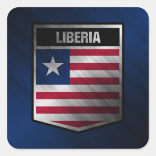 Liberia Fyrkantigt Klistermärke