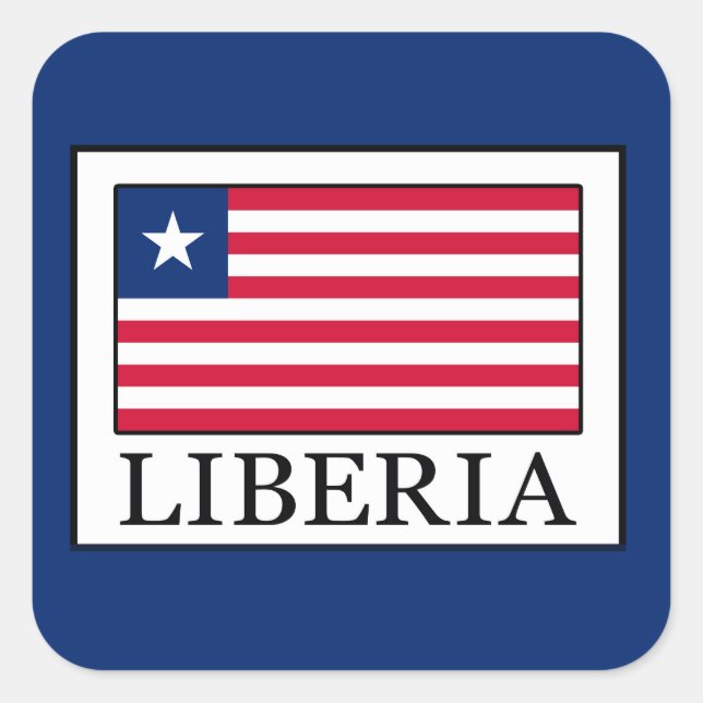 Liberia Fyrkantigt Klistermärke (Framsida)
