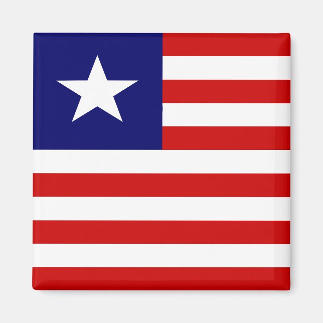 Liberia High Quality Flagga Magnet (Framsidan)