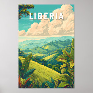 Liberia Illustration Resa Konst Vintage Poster