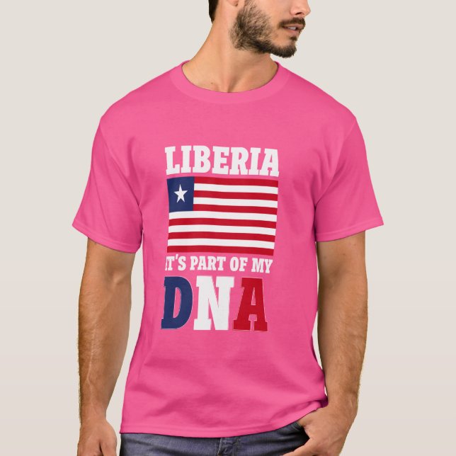 Liberia Liberian Flagga Afrika T Shirt (Framsida)