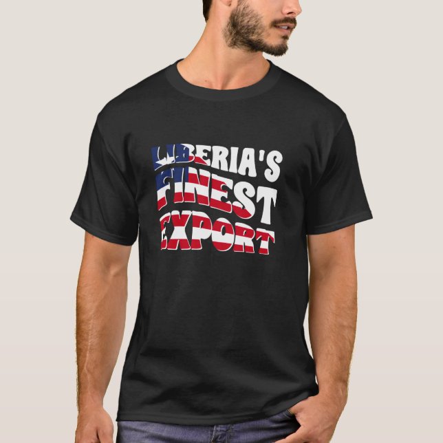 Liberia Liberian Flagga Afrika T Shirt (Framsida)