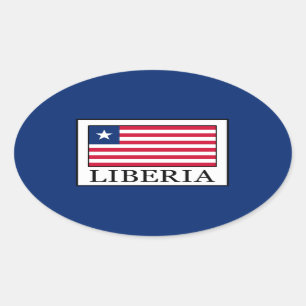 Liberia Ovalt Klistermärke