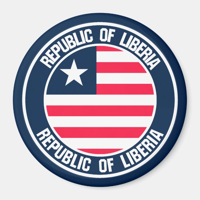 Liberia Round Emblem Magnet (Framsidan)