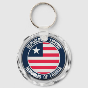 Liberia Round Emblem Nyckelring