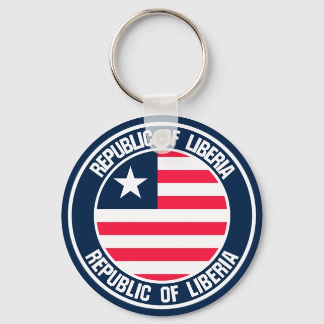 Liberia Round Emblem Nyckelring (Framsida)