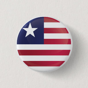 Liberia Round Icon Flagga Knapp
