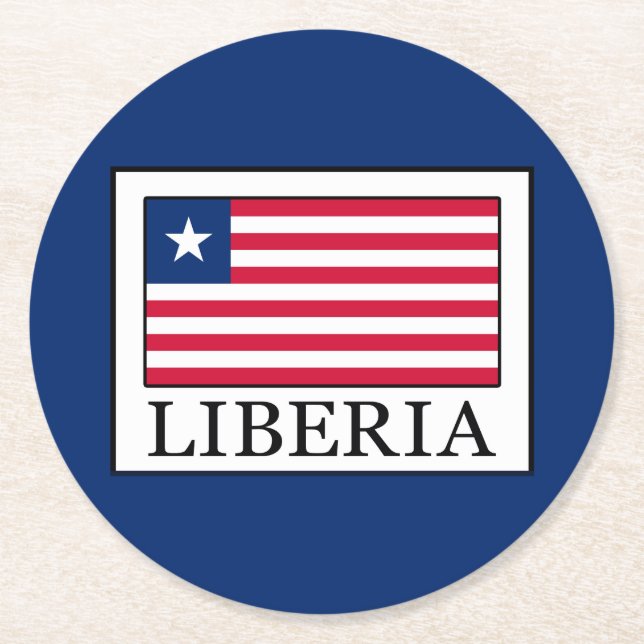 Liberia Underlägg Papper Rund (Framsidan)