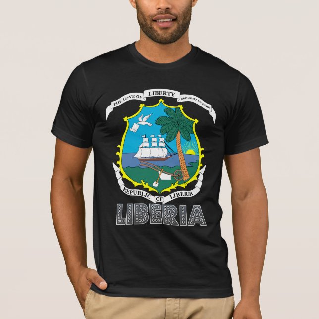 Liberia vapensköld tee shirt (Framsida)