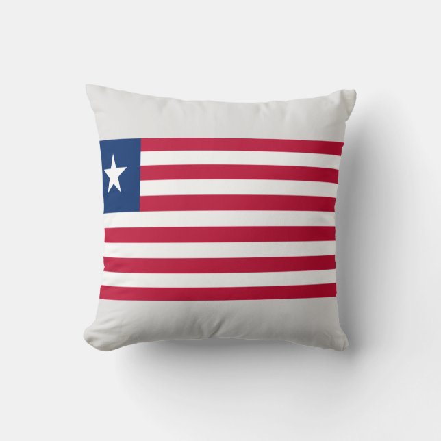 Liberianska Flagga (Liberia) Kudde (Framsida)
