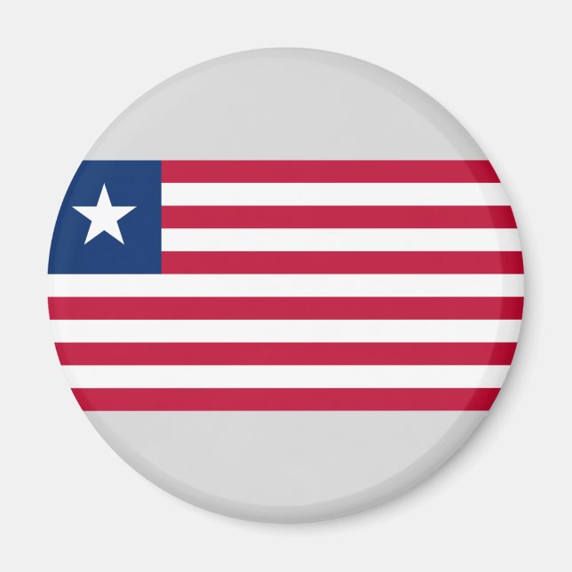 Liberianska Flagga (Liberia) Magnet (Framsidan)