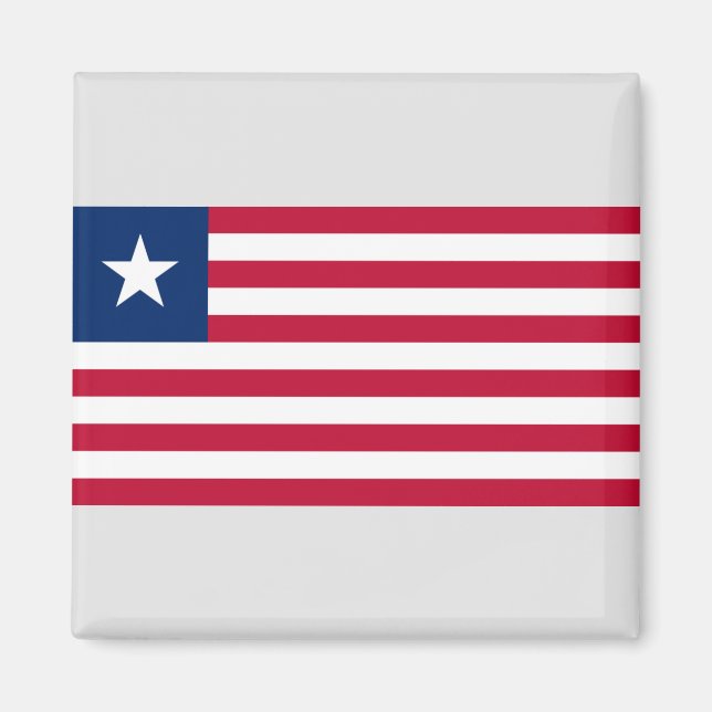 Liberianska Flagga (Liberia) Magnet (Framsidan)