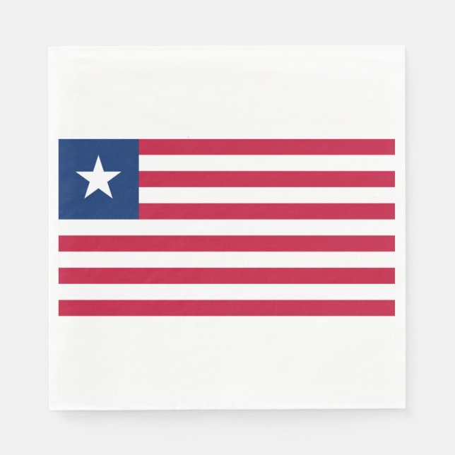 Liberianska Flagga (Liberia) Pappersservett (Framsidan)