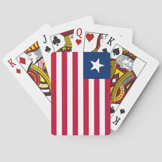 Liberias flagga casinokort (Baksidan)